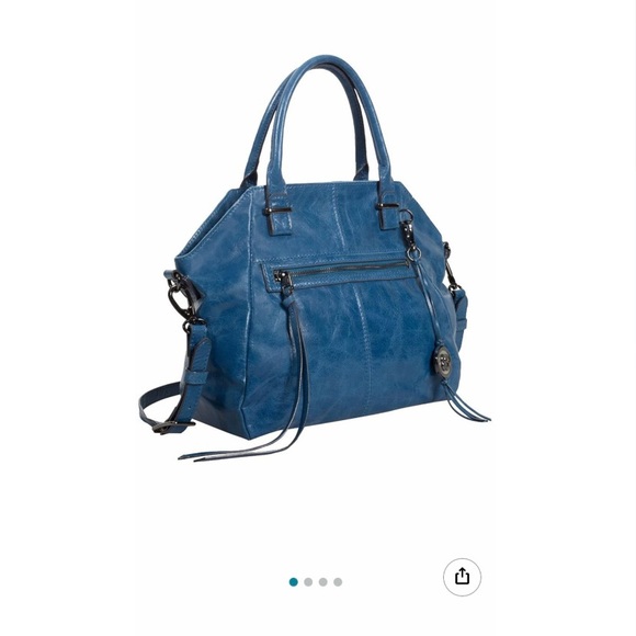 Elliott Lucca Medium Faro Distressed Leather Satchel Bag - Picture 5 of 16